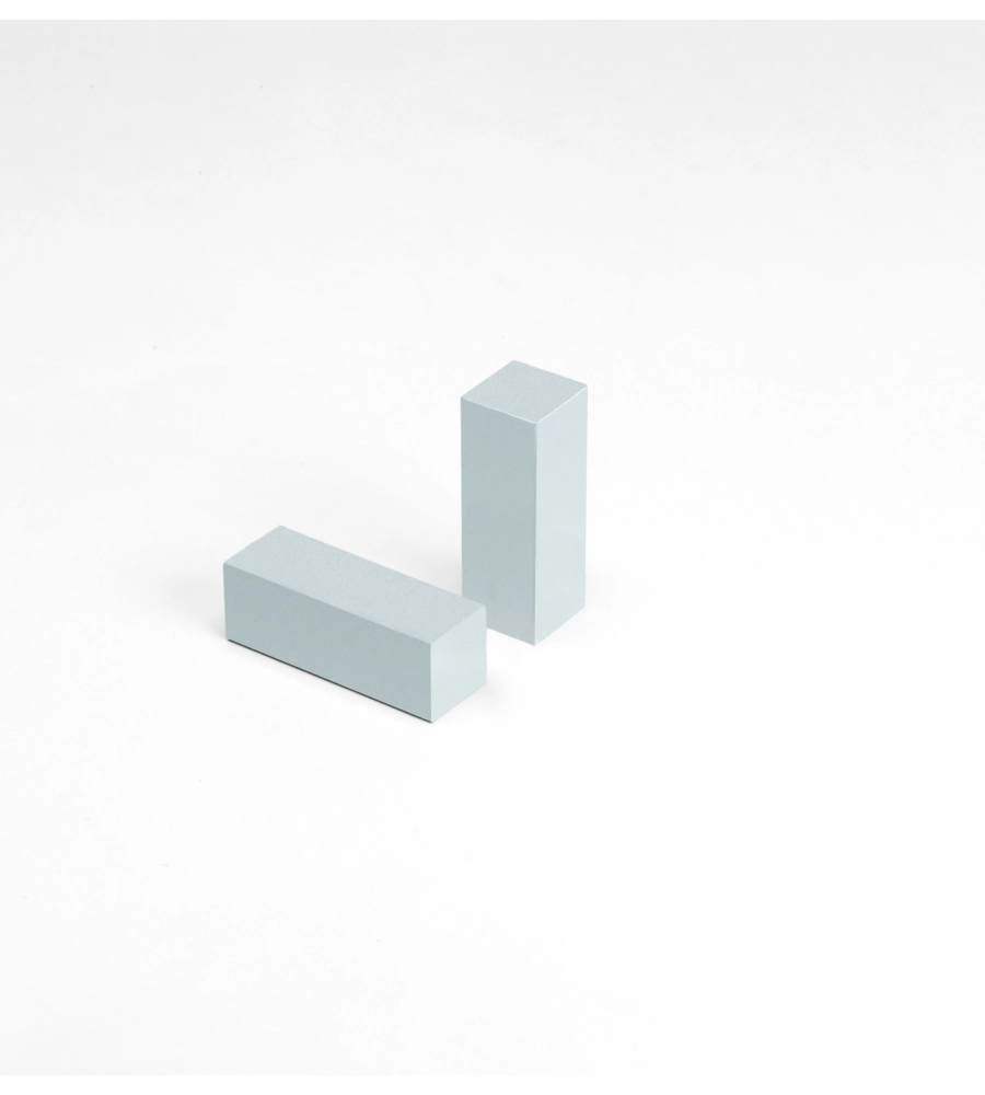 Set per angolo battiscopa rettangolare alluminio 22x22x62 mm