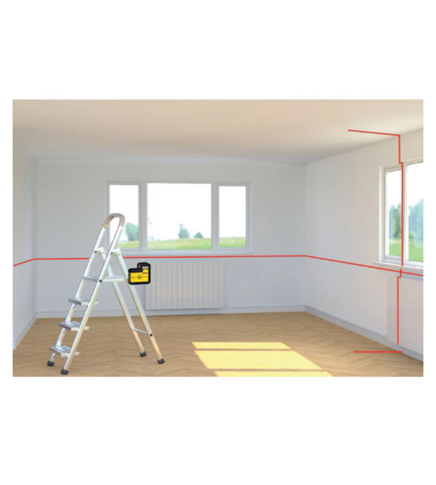 LIVELLA LASER 360 STANLEY CON RAGGIO ROSSO