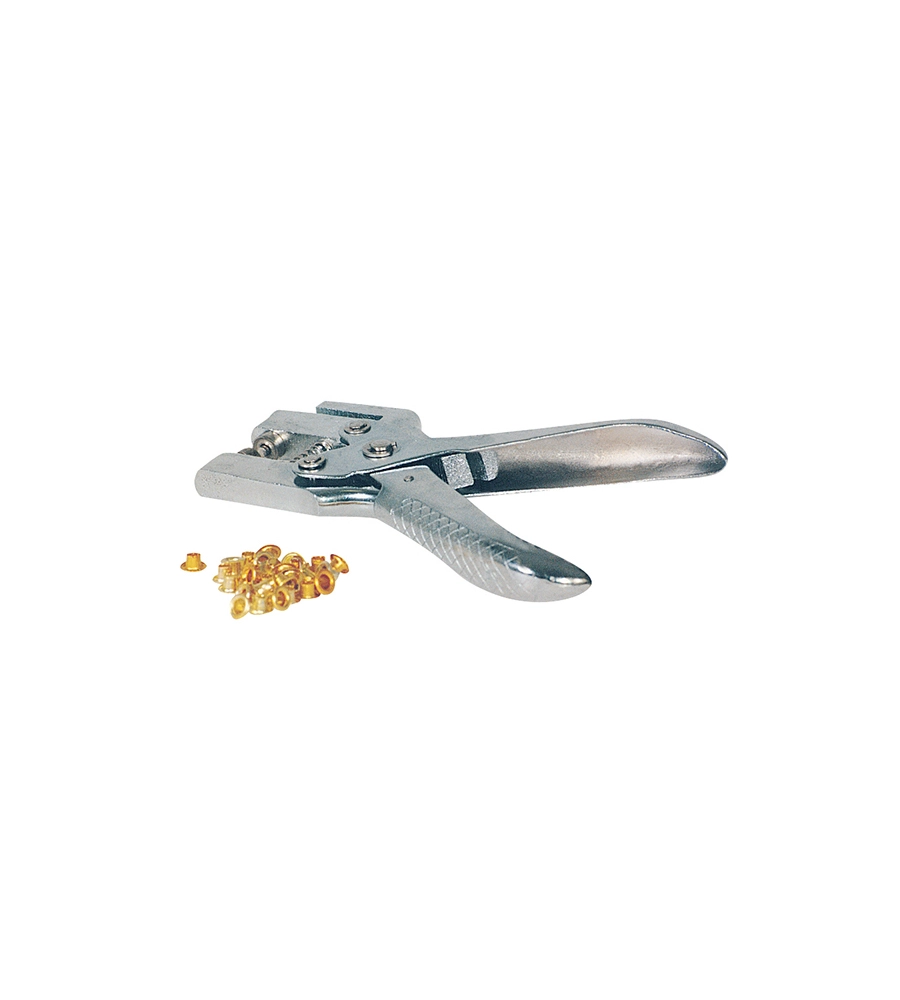 PINZA PER OCCHIELLI PROFESSIONALE + 100 OCCHIELLI Ø 4,5