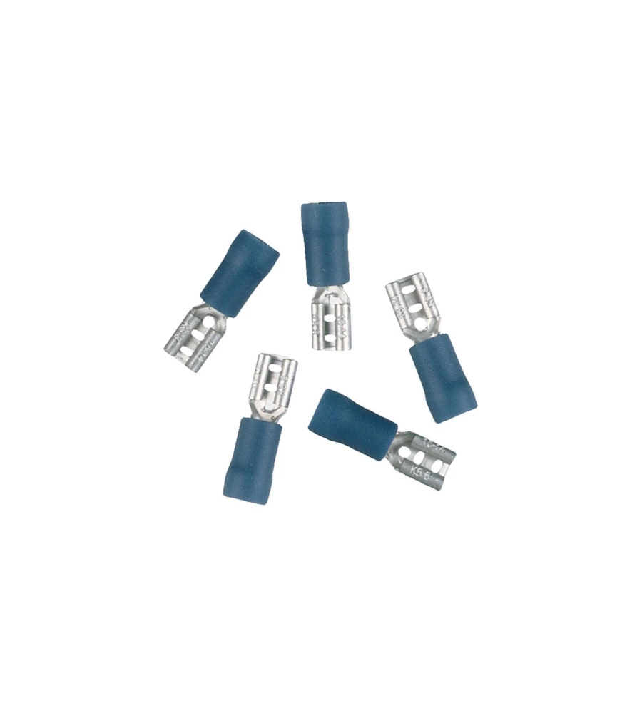 TERMINALI PIATTI ISOLATI - 1,5 / 2,5 MM.- 5 PZ.