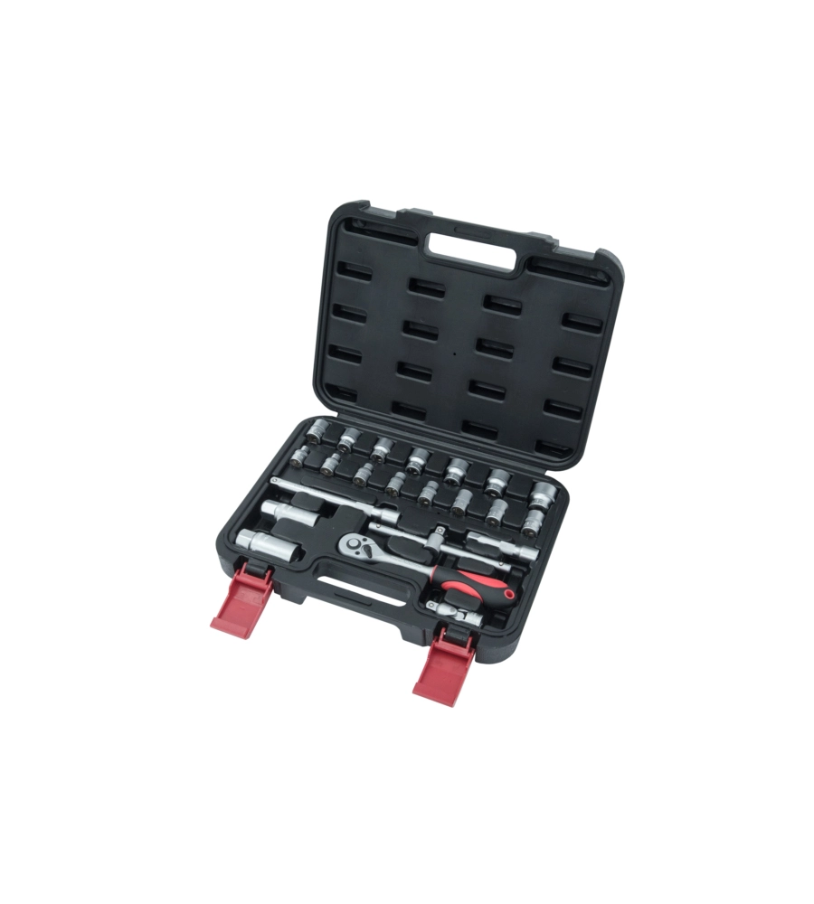 SET CHIAVI A BUSSOLA IN CROMO VANADIO  3/8" 22 PZ.