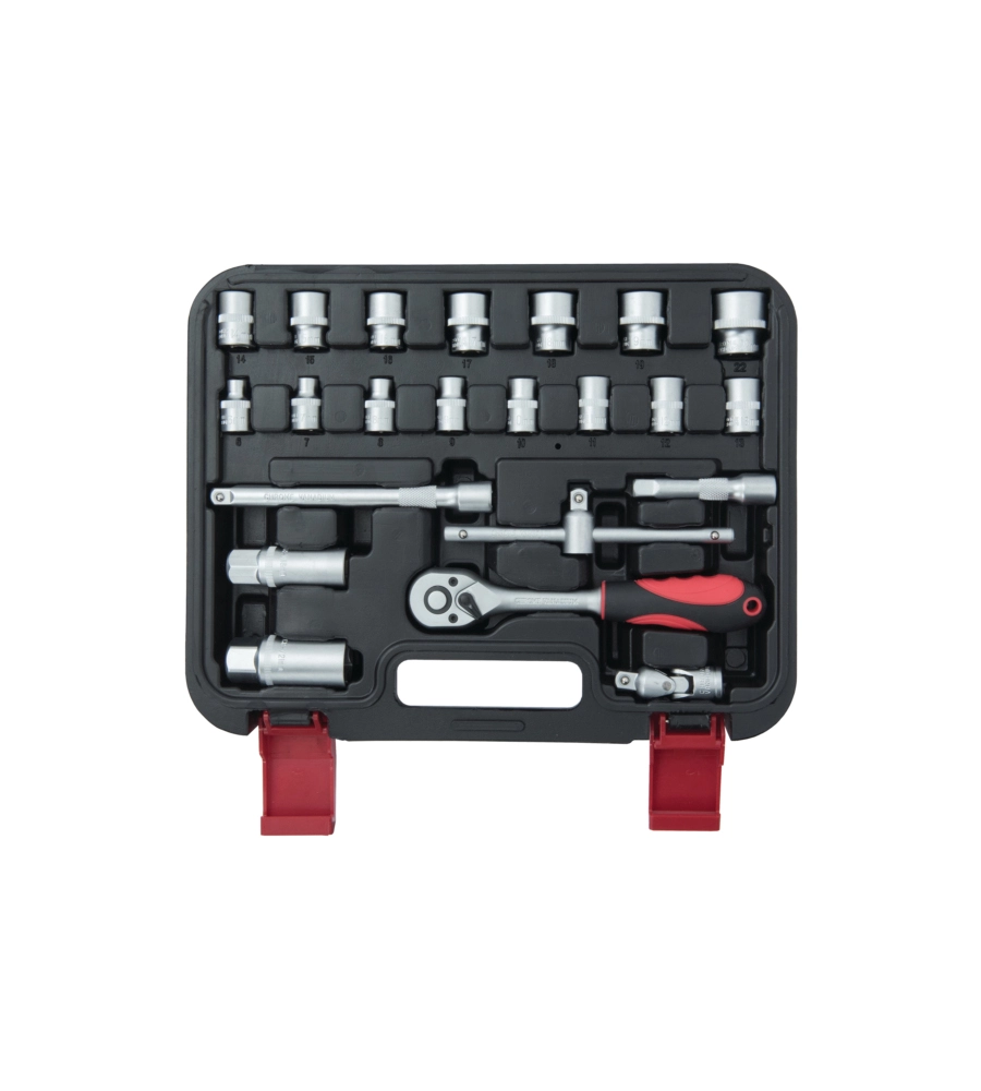 SET CHIAVI A BUSSOLA IN CROMO VANADIO  3/8" 22 PZ.