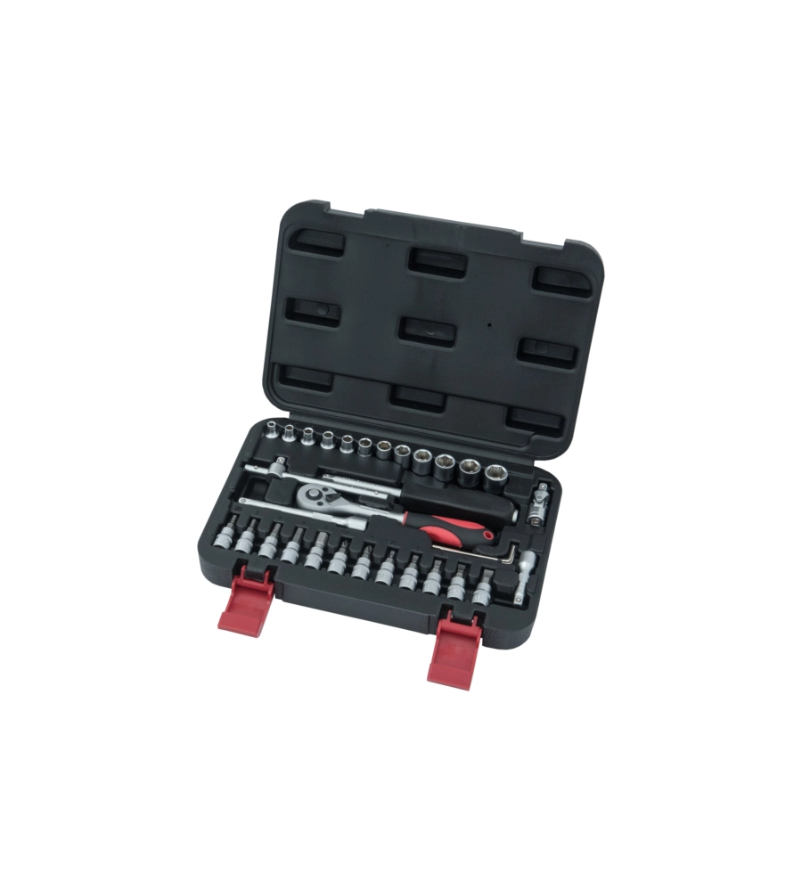 SET CHIAVI A BUSSOLA IN CROMO VANADIO  1/4" 33 PZ.