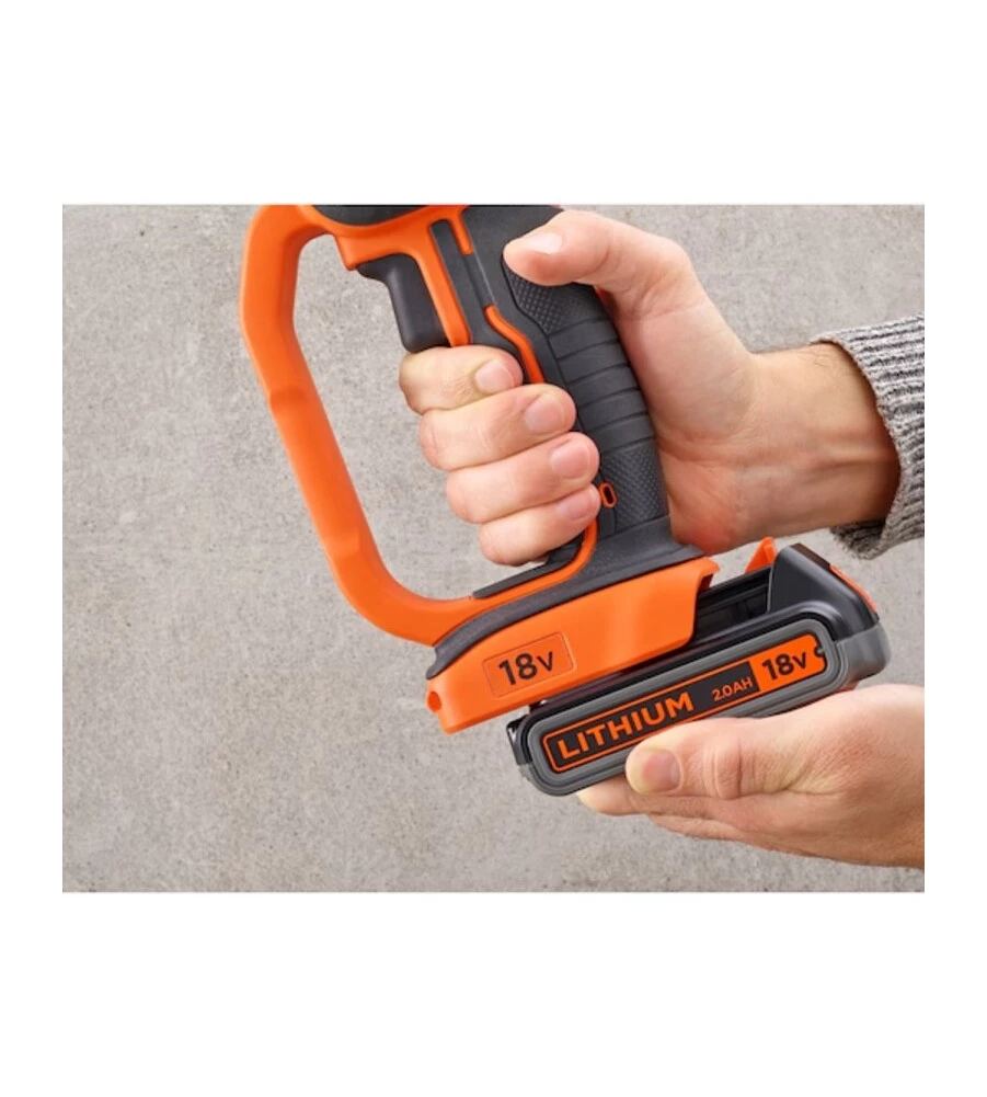 SMERIGLIATRICE ANGOLARE A BATTERIA BLACK+DECKER "BCG720M1-QW" DISCO 115/125 MM 18V 4AH + CARICABATTERIE RAPIDO 1 A + SOFT BAG