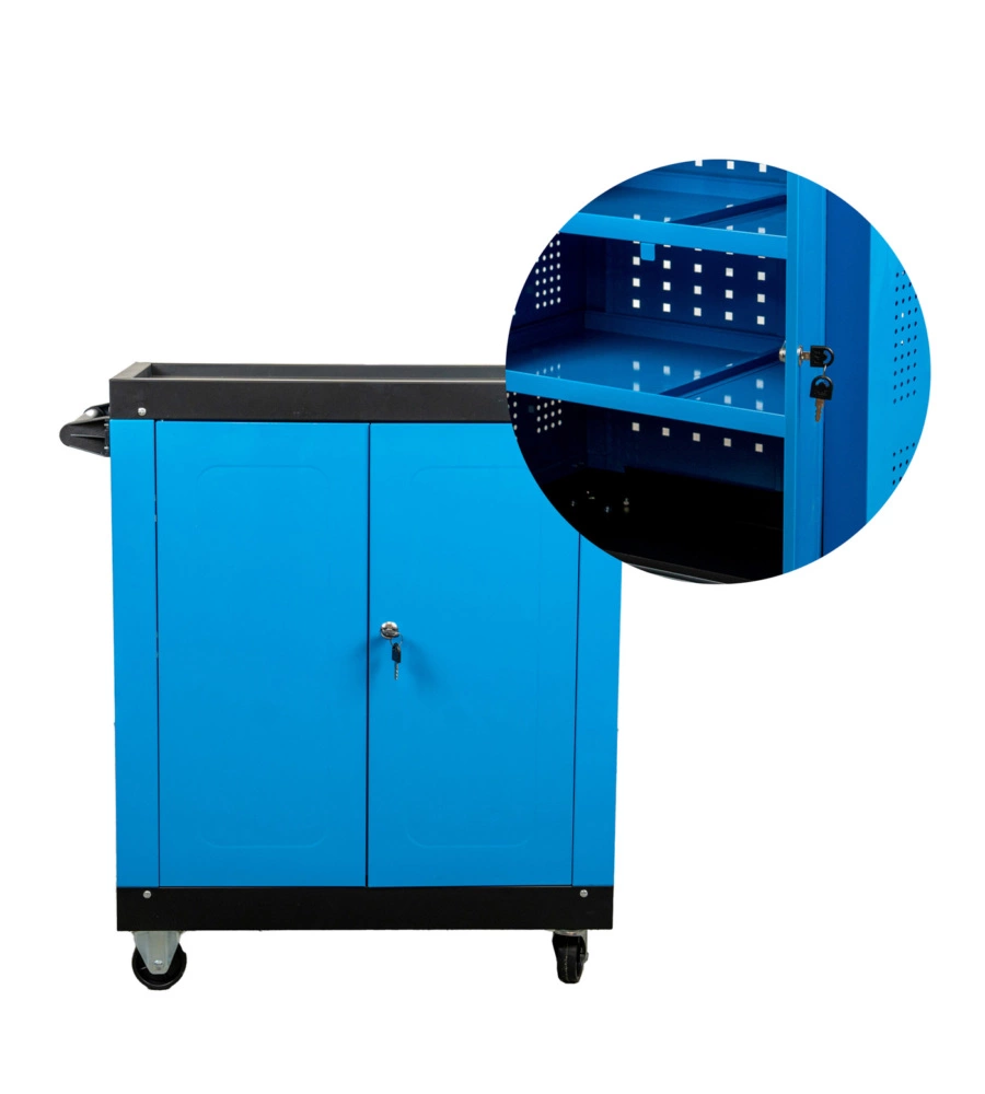 CASSETTIERA PORTA ATTREZZI EASY SYSTEM 3 RIPIANI CON RUOTE E MANIGLIA, 65X38X72 CM