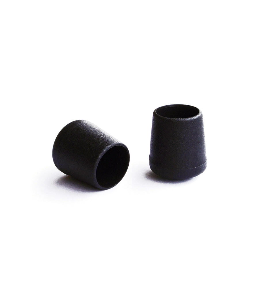 PUNTALI ESTERNI TONDI NERI Ø 22 MM. 4 PZ.