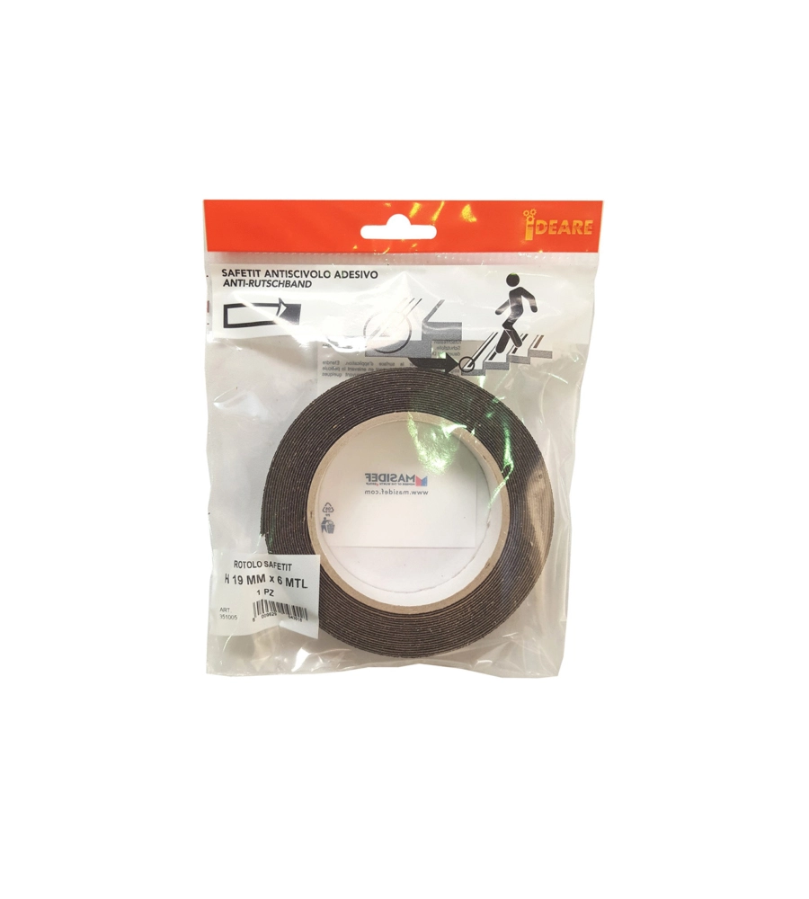 ROTOLO "SAFETIT" ADESIVO NERO H 19 MM. X 6 MT.