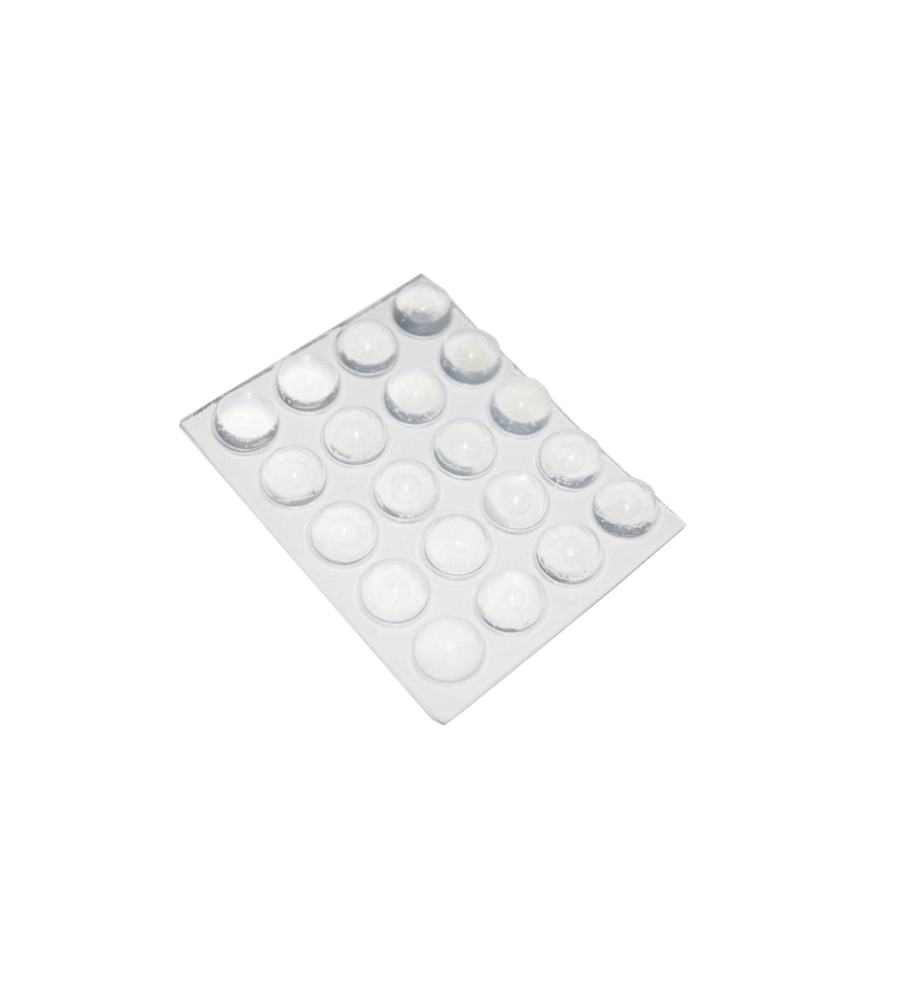 PARACOLPI ADESIVI TONDI TRASPARENTI Ø 13 MM. - SPESSORE 7,5 MM. - 20 PZ.