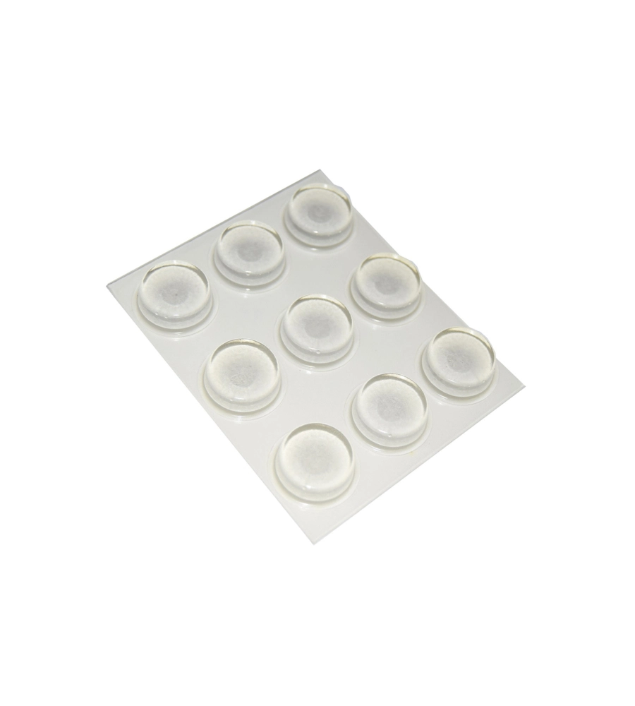 PARACOLPI ADESIVI TONDI TRASPARENTI Ø 20 MM. - SPESSORE 6,2 MM. - 9 PZ.