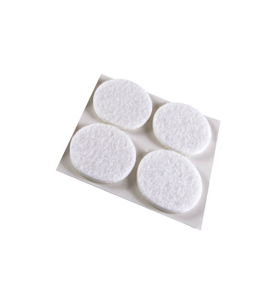 FELTRINI ADESIVI TONDI Ø 35 MM. - BIANCO - 4 PZ.