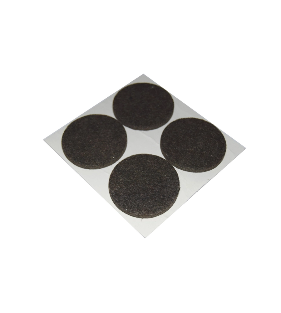 FELTRINI ADESIVI TONDI Ø 35 MM. - MARRONE - 4 PZ.