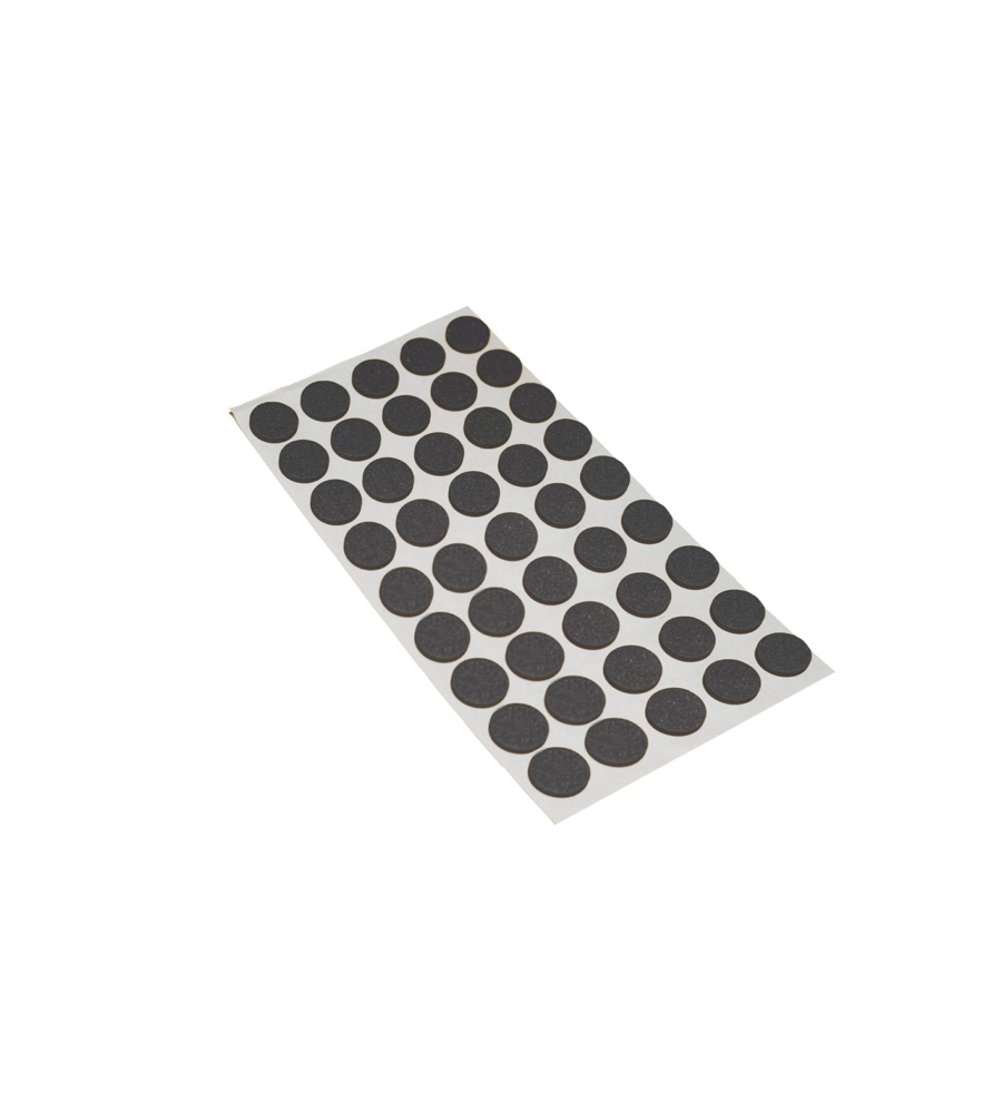 ANTISCIVOLO "MUSSIT" TONDI IN EPDM ADESIVA NERA Ø 9 MM. - SPESSORE 2,5 MM. - 45 PZ.