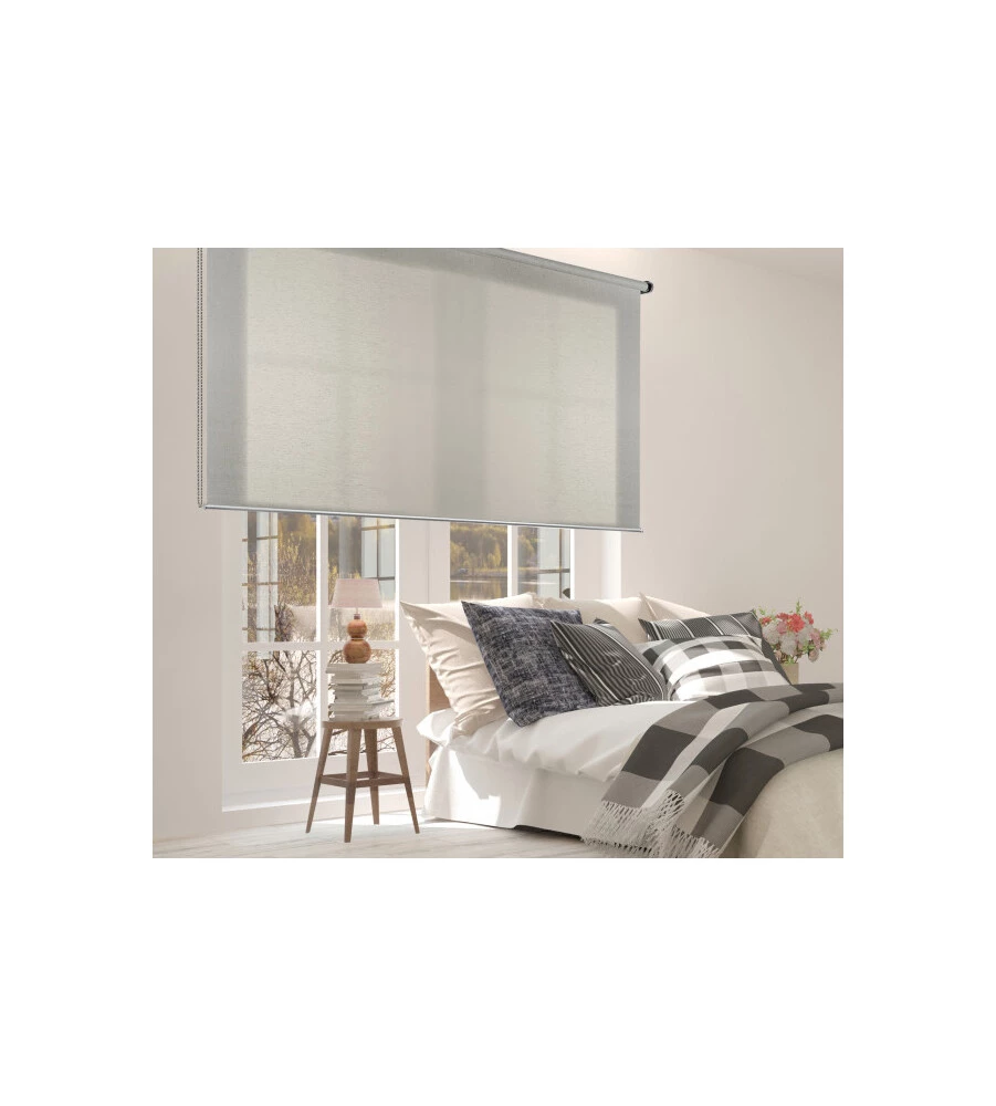 TENDA A RULLO SEMIFILTRANTE LINO GRIGIO, 60X180 CM