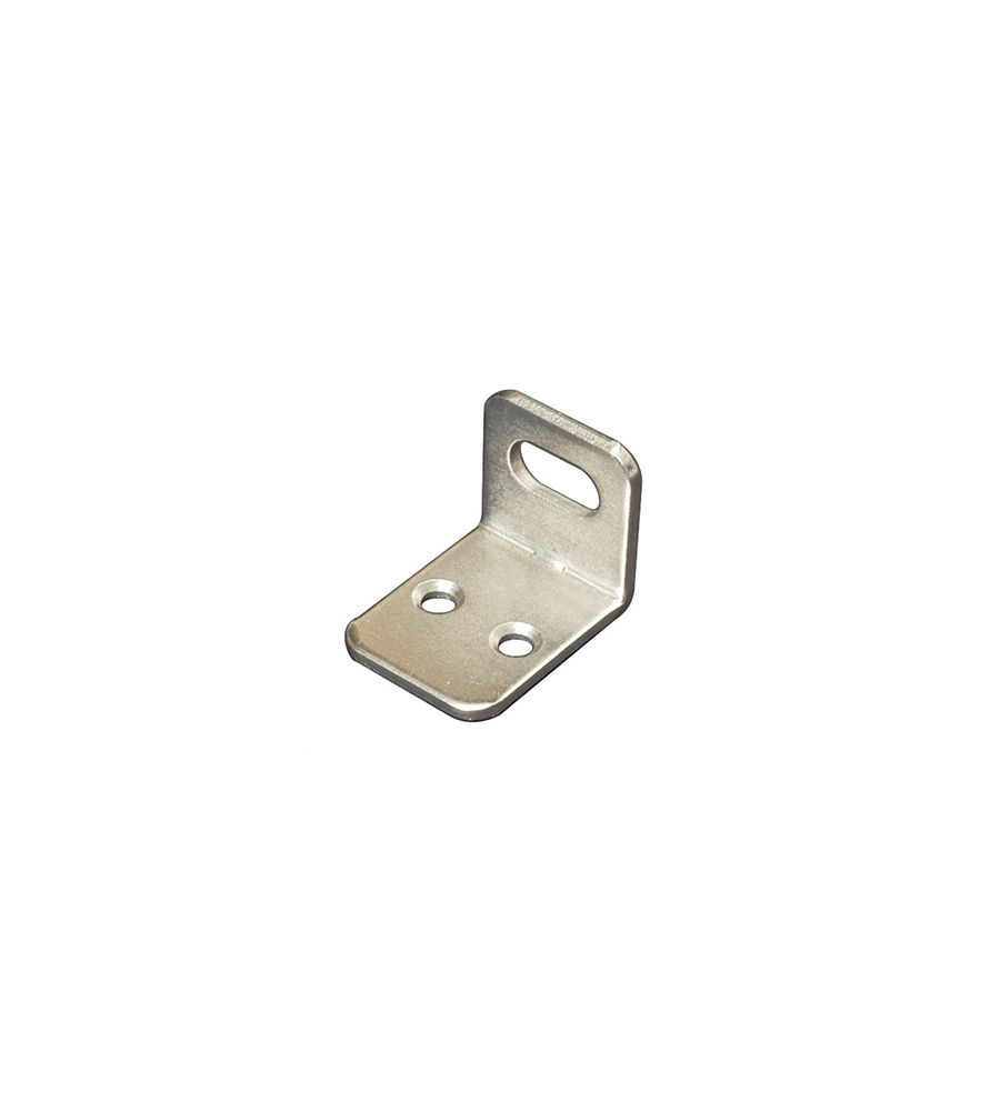 SQUADRETTA PER ARMADI CON ASOLA ORIZZONTALE NICHELATA 22 X 28 X 21 SPESSORE 2 MM. - 4 PZ.