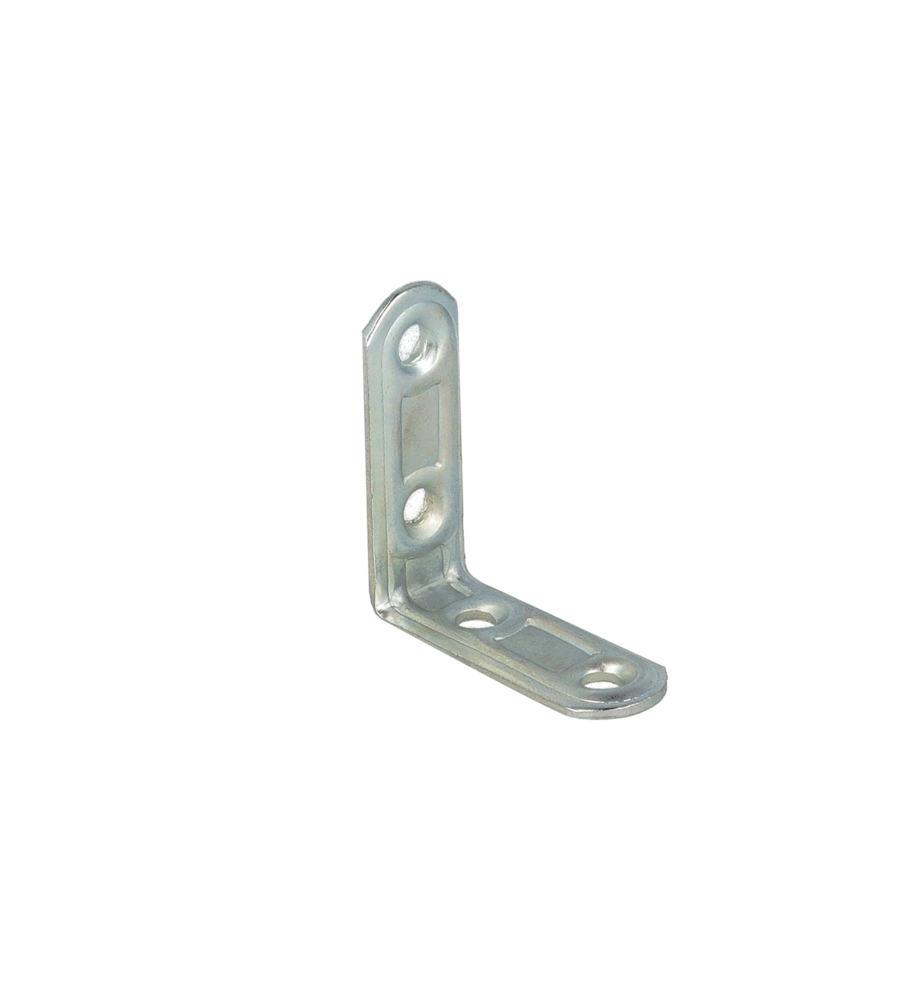 LASTRINE DI GIUNZIONE AD ANGOLO STONDATE IN ACCIAIO ZINCATO BIANCO 50X50 MM. 4 PZ.