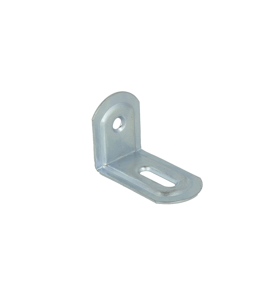 LASTRINE AD ANGOLO CON ASOLA IN ACCIAIO ZINCATO BIANCO 23X28X38 MM. 4 PZ.