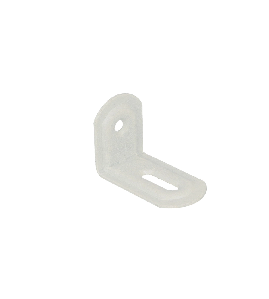 LASTRINE AD ANGOLO CON ASOLA IN ACCIAIO COLORE BIANCO 23X28X38 MM. 4 PZ.