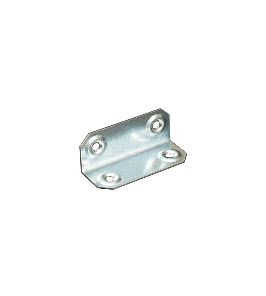 PIASTRINA AD ANGOLO IN ACCIAIO ZINCATO 20 X 20 X 40 MM.