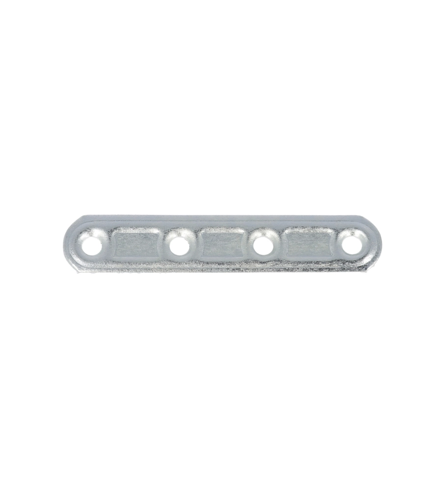 LASTRINE DI GIUNZIONE DRITTE STONDATE IN ACCIAIO ZINCATO BIANCO 40X15 MM. 4 PZ.