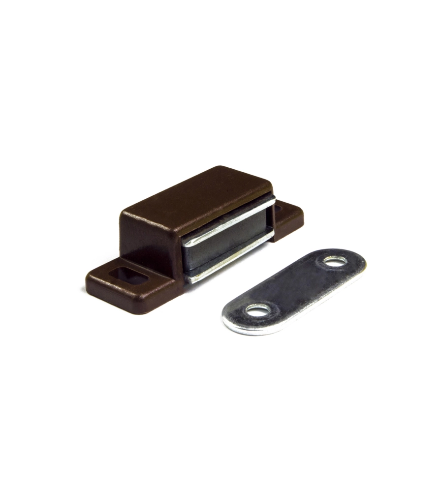 CHIUSURE MAGNETICHE MARRONI DA APPLICARE FORZA 4 KG. 2 PZ.
