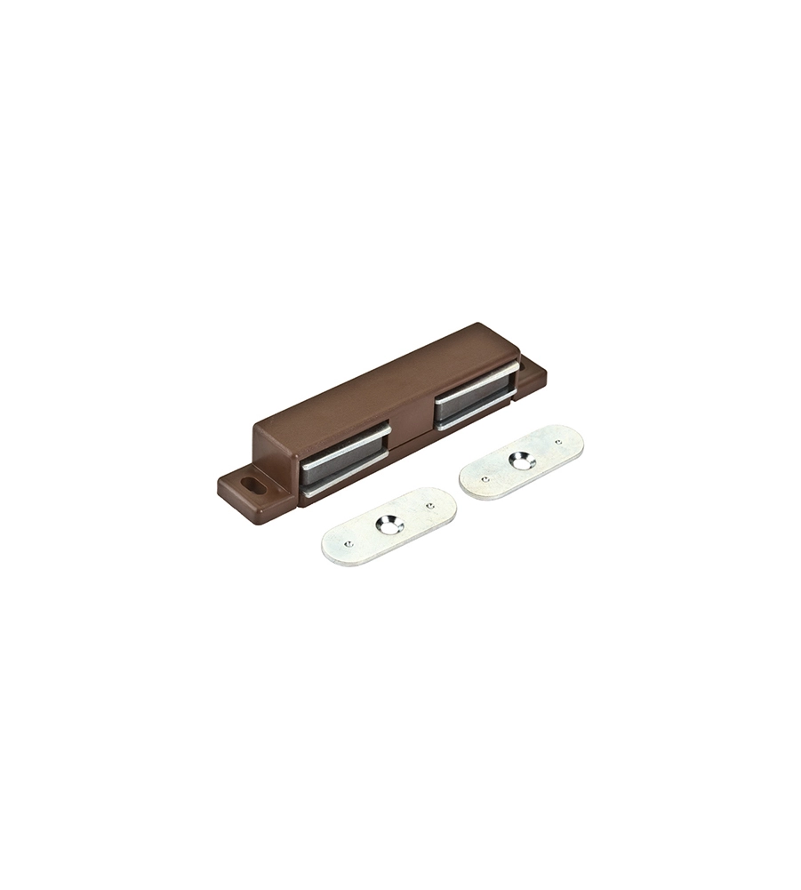 CHIUSURE MAGNETICHE MARRONI DA APPLICARE CON DOPPIA CONTROPIASTRA 2 PZ.