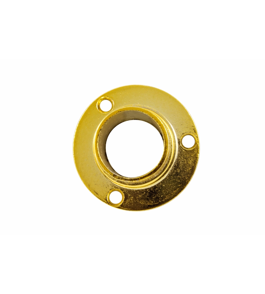 SUPPORTI LATERALI PER TUBO TONDO Ø 20 MM. IN ZAMA OTTONATA 2 PZ.