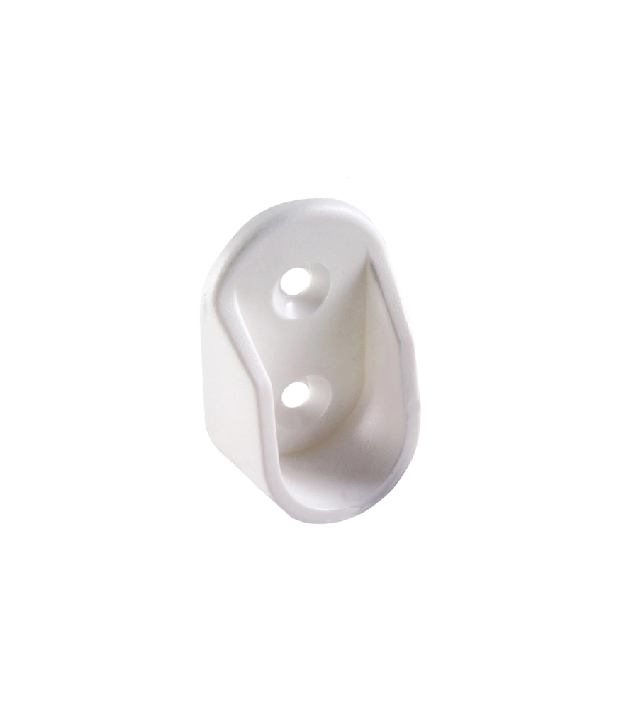 SUPPORTI LATERALI PER TUBO OVALE IN PLASTICA BIANCA 2 PZ.