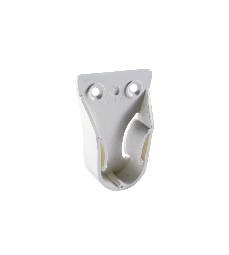 SUPPORTI LATERALI PER TUBO TONDO Ø 20 MM. IN PLASTICA BIANCA 2 PZ.