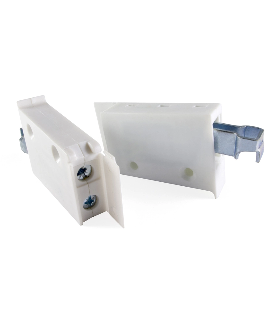 STAFFE PER AGGANCIO PENSILI SU BARRA COLORE BIANCO 2 PZ.