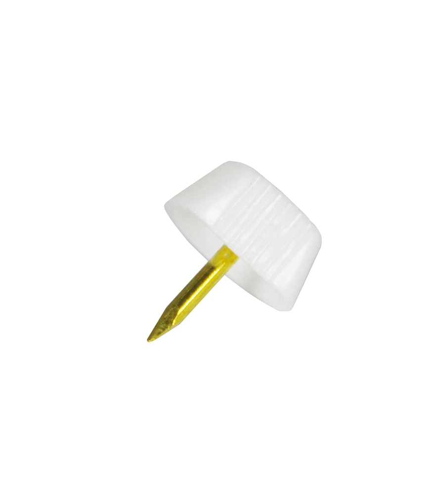 REGGIPIANI CON CHIODO IN PLASTICA BIANCA 16 PZ.