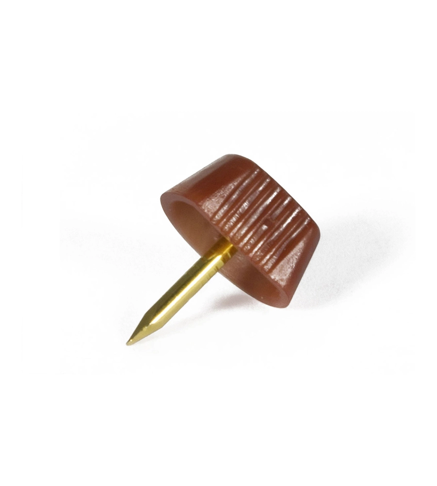 REGGIPIANI CON CHIODO IN PLASTICA MARRONE 16 PZ.