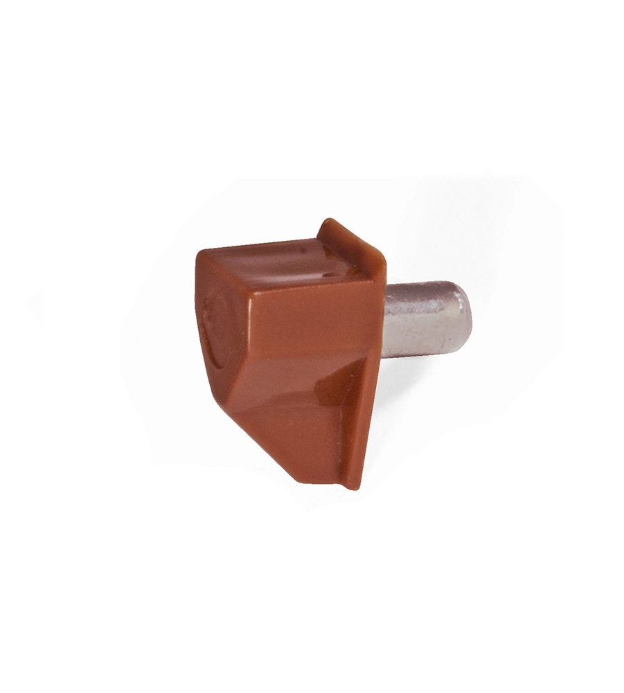 REGGIPIANI CON PERNO IN PLASTICA MARRONE Ø 5 MM. 16 PZ.