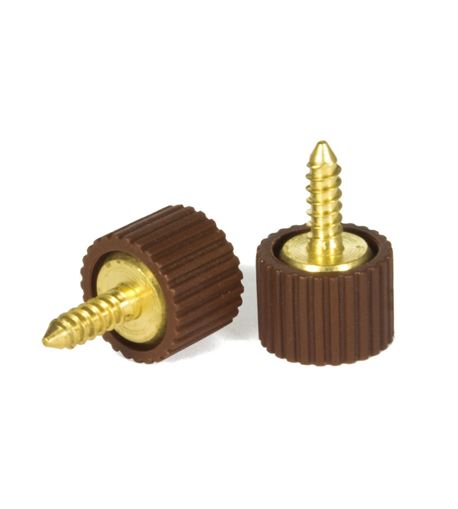 REGGICRISTALLI IN GOMMA MARRONE CON VITE INTEGRATA 8 PZ.