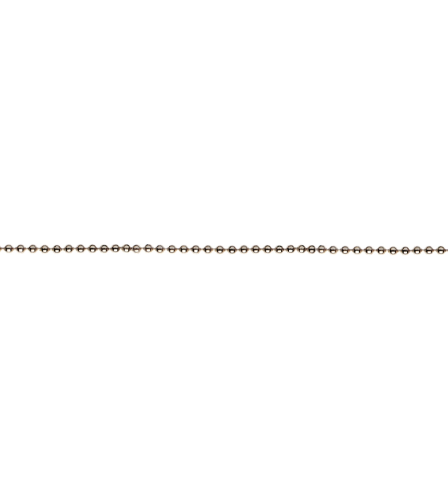 CATENA A PALLINI PRETAGLIATA Ø 3,6 MM. IN OTTONE CROMATO 5 MT.