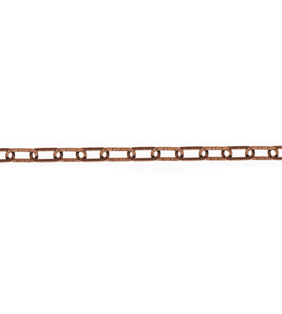 CATENA DECORATIVA PRETAGLIATA Ø 2 MM. IN ACCIAIO MARTELLATO BRUNITO 2,5 MT.