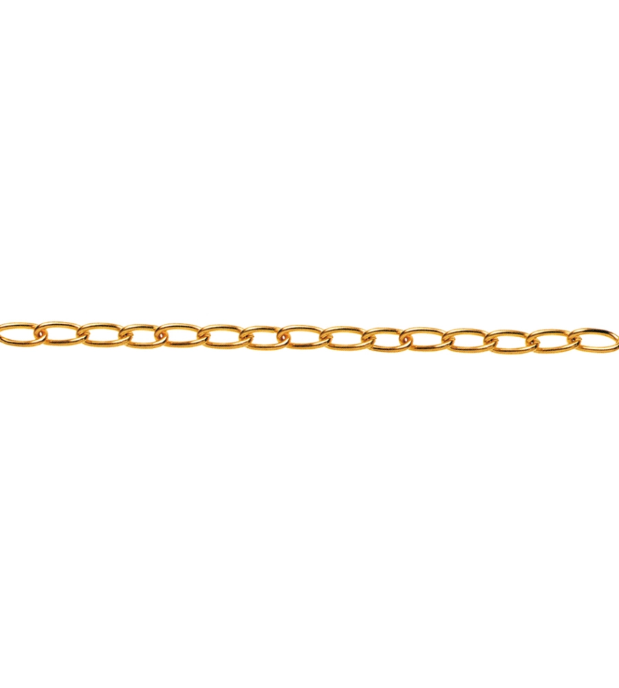CATENA DECORATIVA PRETAGLIATA Ø 2 MM. IN ACCIAIO OTTONATO 2,5 MT.
