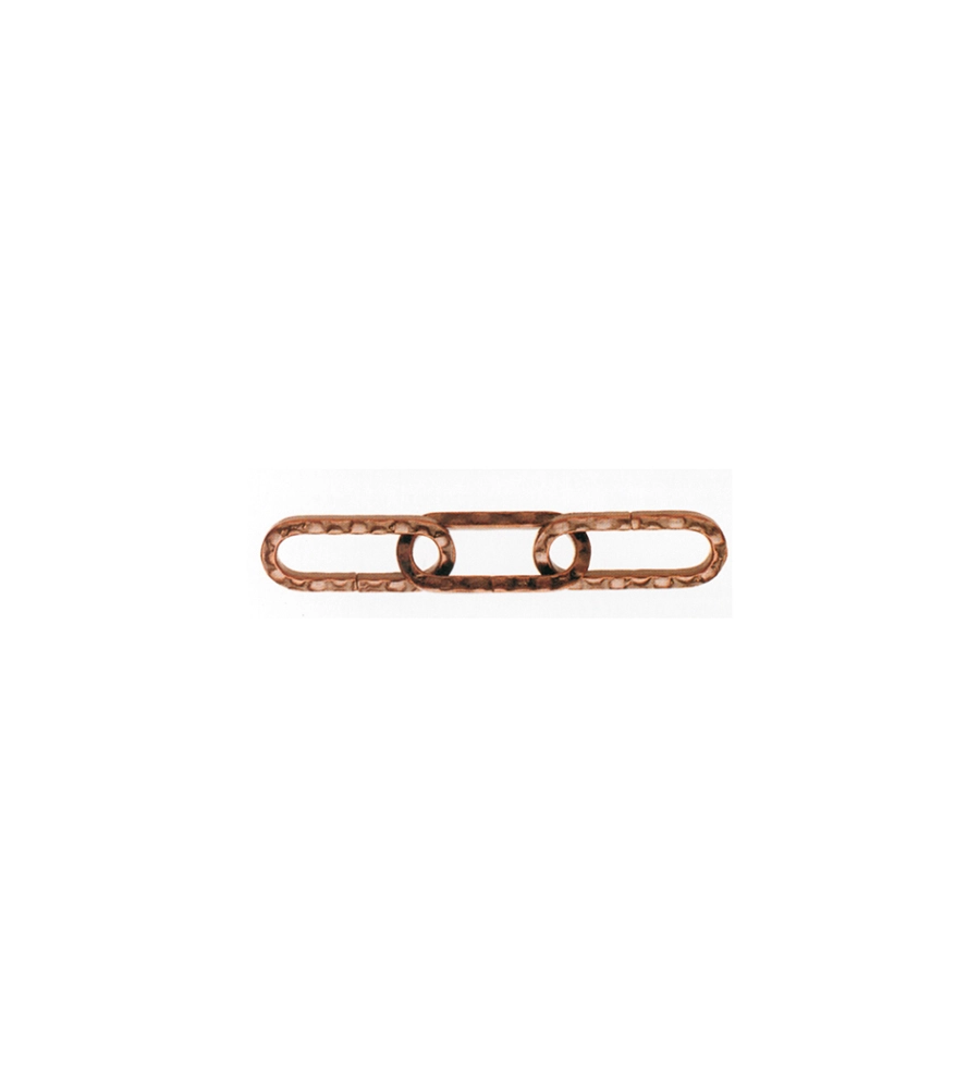 CATENA DECORATIVA PRETAGLIATA Ø 3 MM. MARTELLATA IN ACCIAIO BRUNITO 2,5 MT.