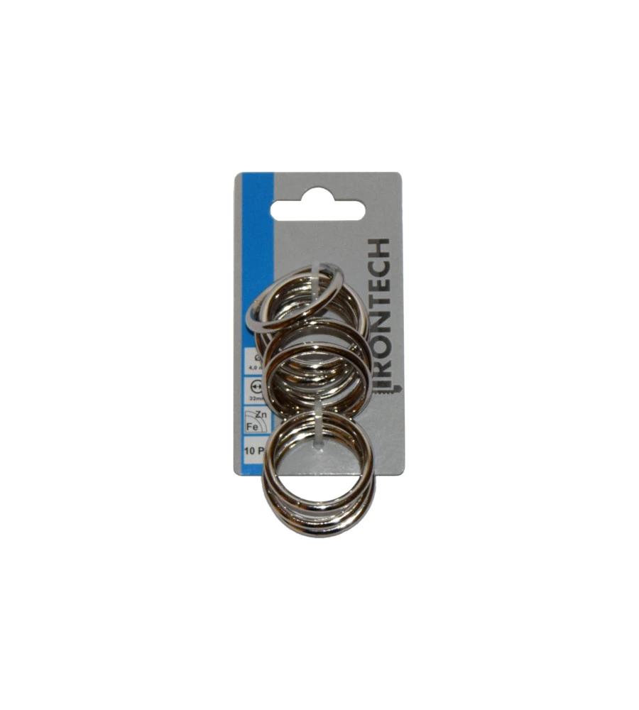 ANELLO TONDO SALDATO Ø 4 X 32 MM. IN ACCIAIO ZINCATO - 10 PZ.