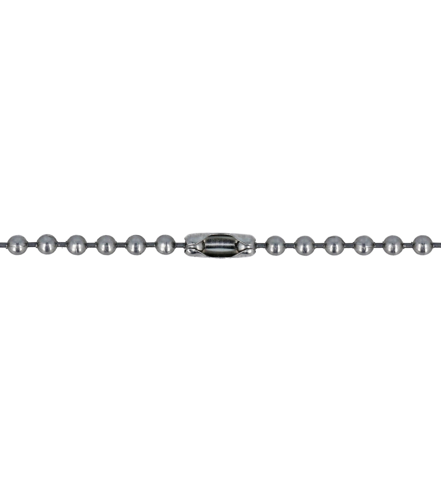 GIUNZIONE A BASTONCINO PER CATENELLA A PALLINI DA Ø 3,6 MM. - NICHELATO - 10 PZ.