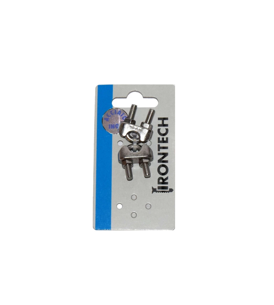 MORSETTO PER FUNI Ø 6 MM. IN ACCIAIO INOX A4 - AISI 316 - 2 PZ.