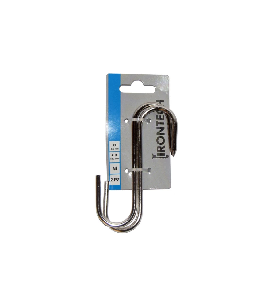 GANCI "MACELLAIO" IN ACCIAIO STAGNATO 5 X 120 - 2 PZ.