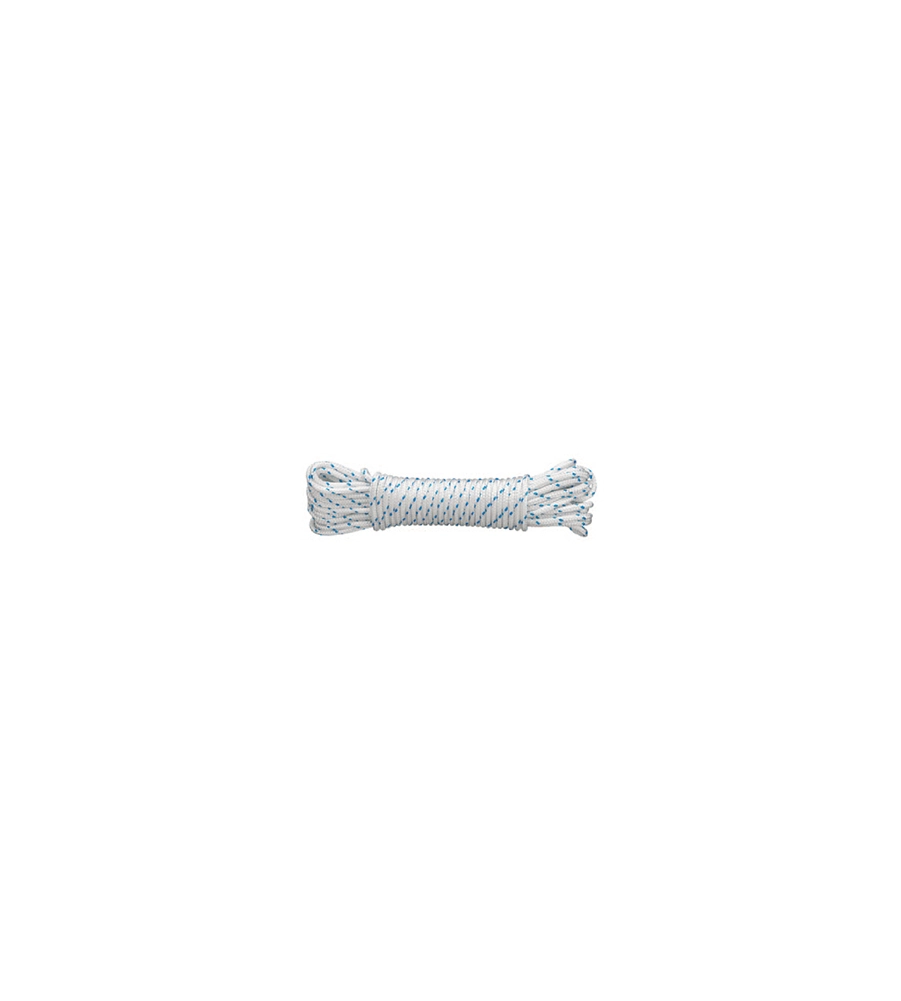 CORDA IN POLIESTERE BIANCA/BLU Ø 4 X 20 MT.