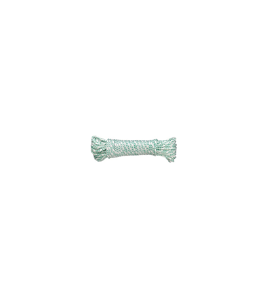 CORDA IN POLIAMMIDE BIANCO/VERDE Ø 4 X 10 MT.