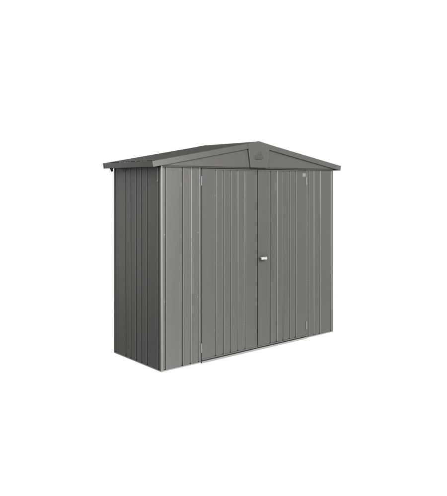 CASETTA DA GIARDINO BIOHORT "EUROPA  2A" IN ACCIAIO ZINCATO COLORE GRIGIO QUARZO METALLIZZATO 244X84X203 CM