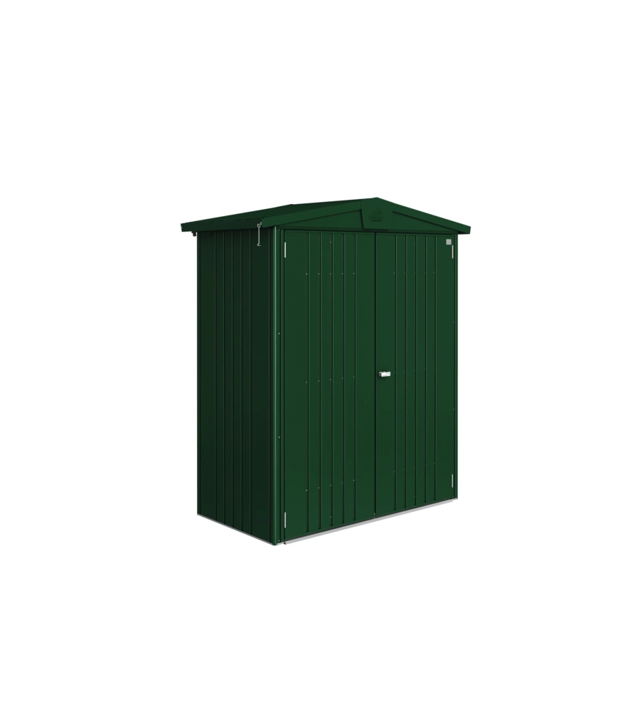 CASETTA DA GIARDINO BIOHORT "EUROPA  1" IN ACCIAIO ZINCATO COLORE VERDE SCURO 172X84X196 CM