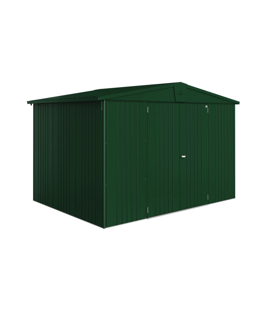 CASETTA DA GIARDINO BIOHORT "EUROPA  5" IN ACCIAIO ZINCATO COLORE VERDE SCURO 316X228X209 CM