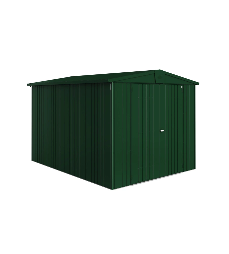 CASETTA DA GIARDINO BIOHORT "EUROPA  6" IN ACCIAIO ZINCATO COLORE VERDE SCURO 244X300X203 CM