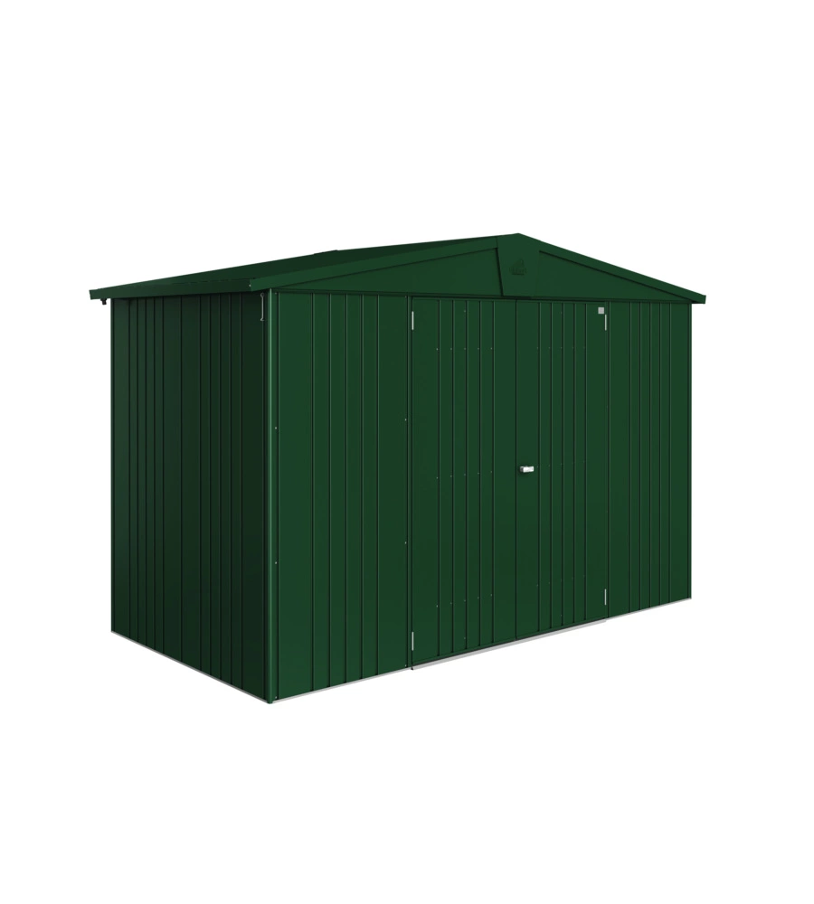 CASETTA DA GIARDINO BIOHORT "EUROPA  4A" IN ACCIAIO ZINCATO COLORE VERDE SCURO 316X156X209 CM