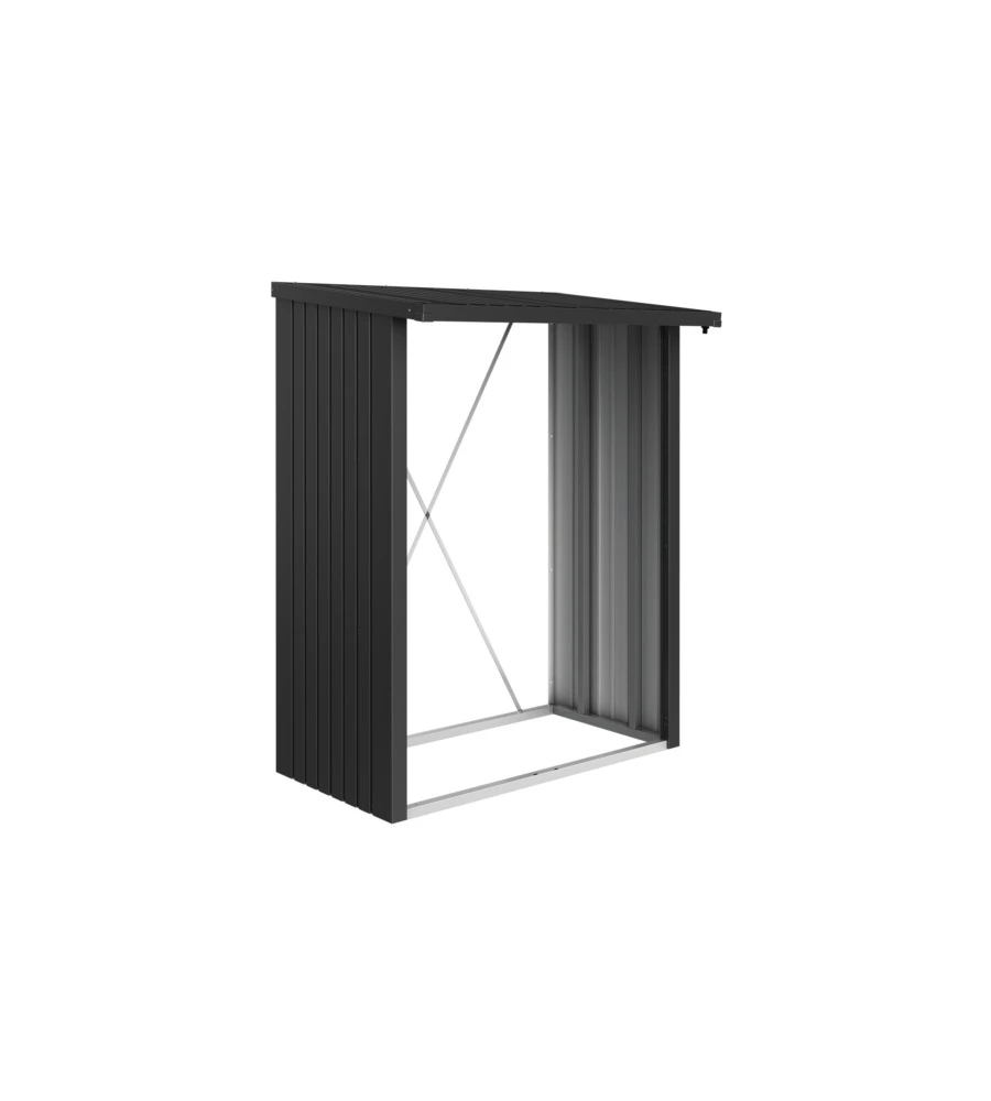 LEGNAIA BIOHORT "WOODSTOCK 150" IN ACCIAIO ZINCATO GRIGIO SCURO METALLIZZATO, 157X102X199 CM - 37010