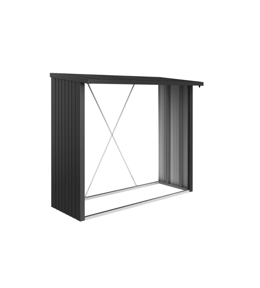 LEGNAIA BIOHORT "WOODSTOCK 230" IN ACCIAIO ZINCATO GRIGIO SCURO METALLIZZATO, 2297X102X199 CM - 37020